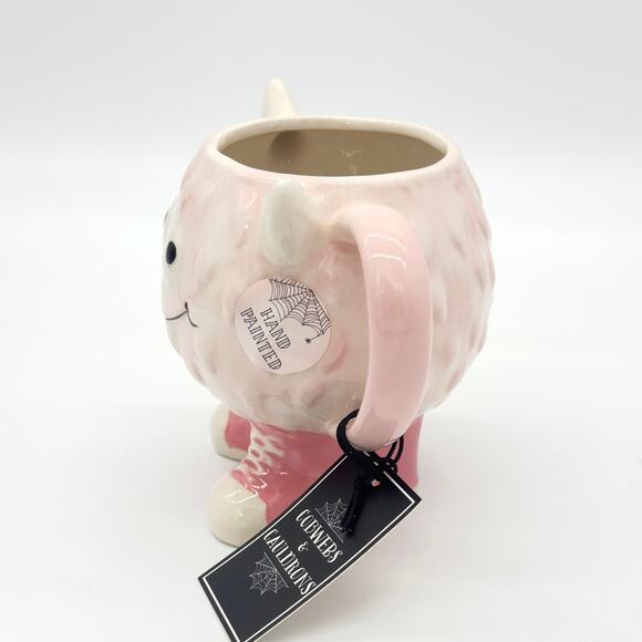 2 Cobwebs & Cauldrons Halloween Monster Mugs Pink Purple Monsters Tennis Shoes - Picture 7 of 10